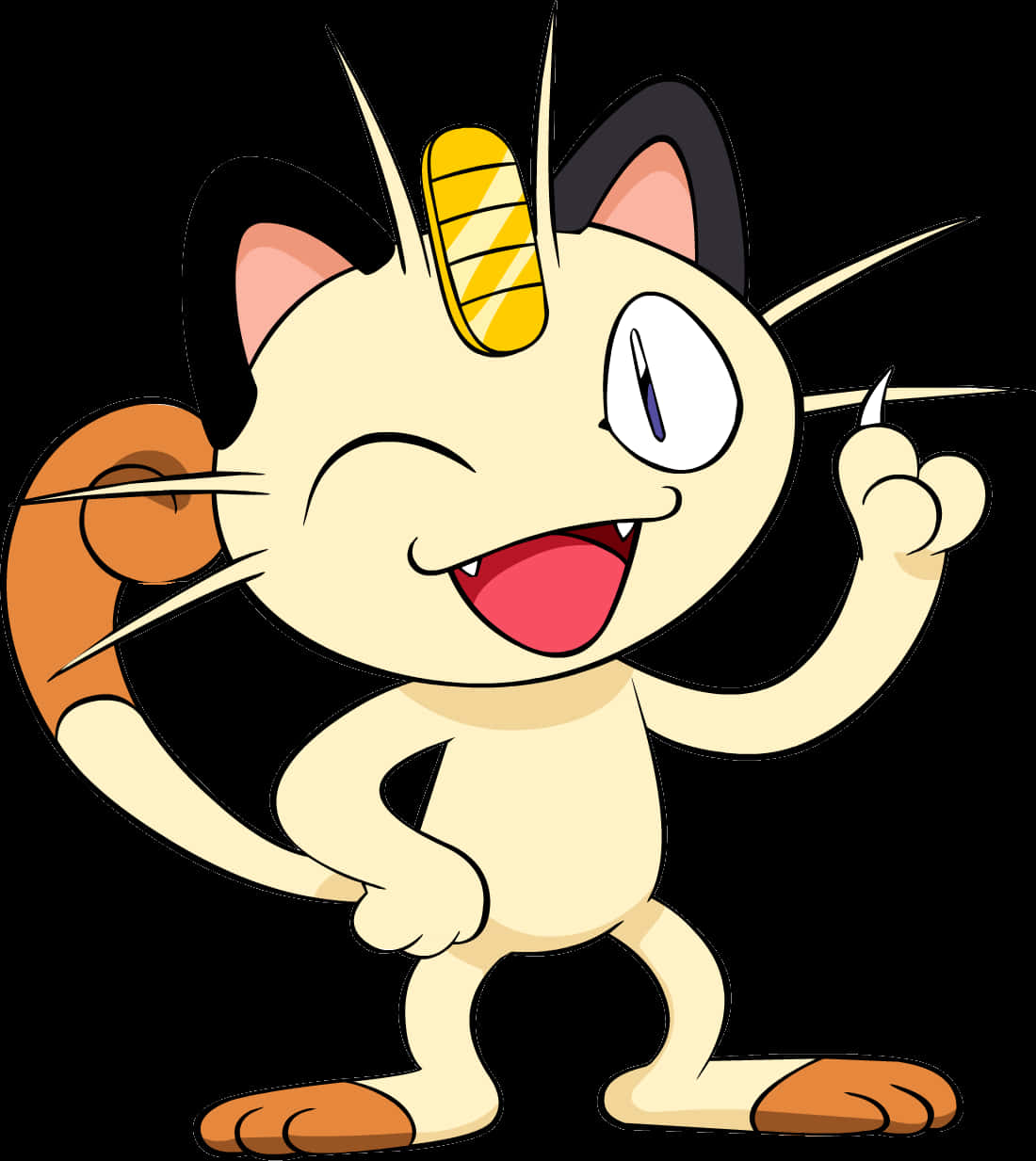 Happy Meowth Pokemon PNG Image