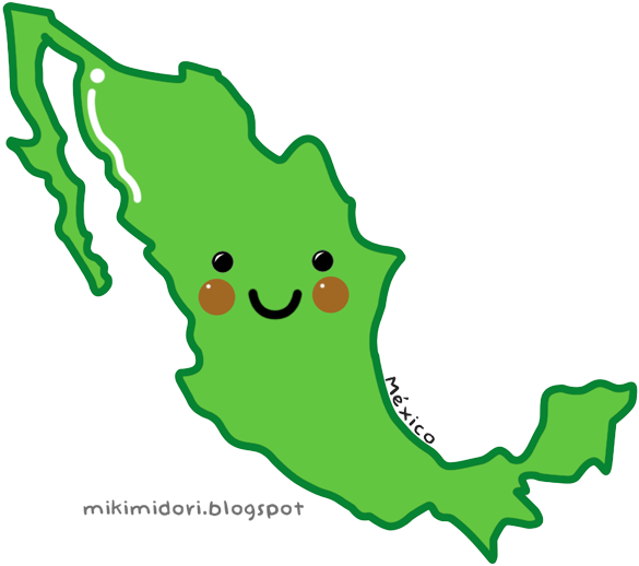 Happy Mexico Map Cartoon Character PNG Image