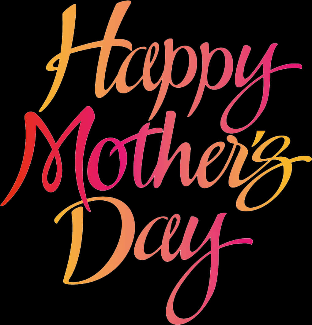 Happy Mothers Day Calligraphy PNG Image