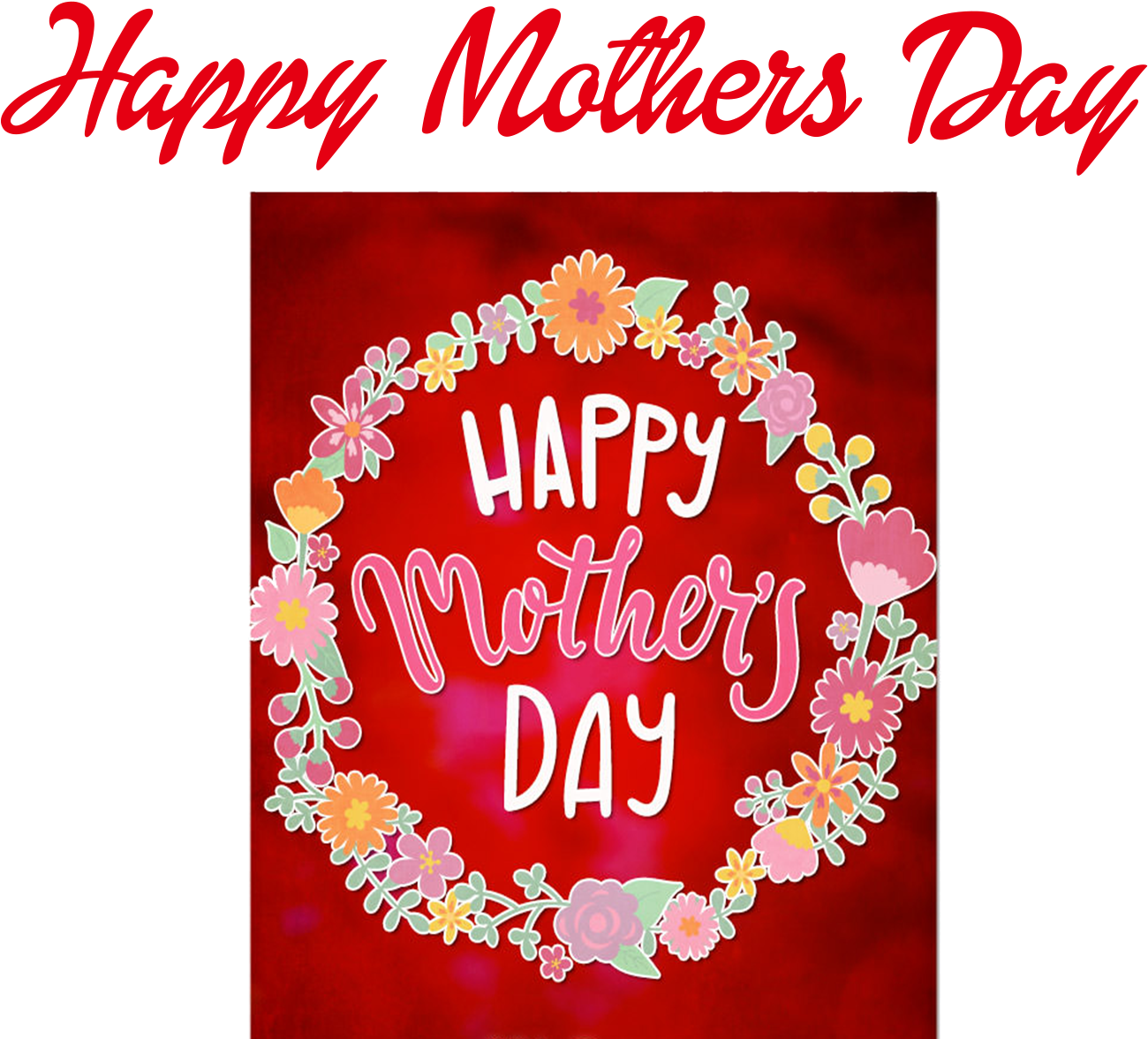 Happy Mothers Day Floral Greeting PNG Image