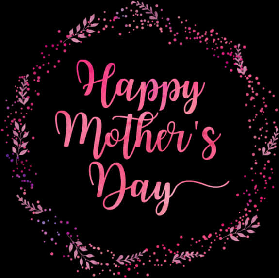 Happy Mothers Day Floral Greeting PNG Image