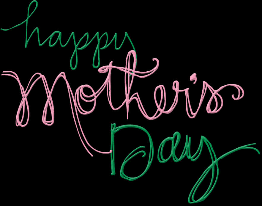 Happy Mothers Day Handwritten Message PNG Image