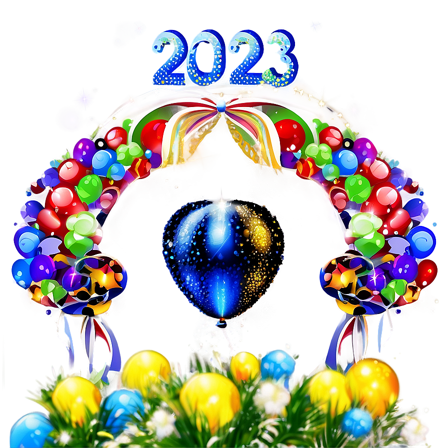 Happy New Year 2023 Text Png Vmy PNG Image