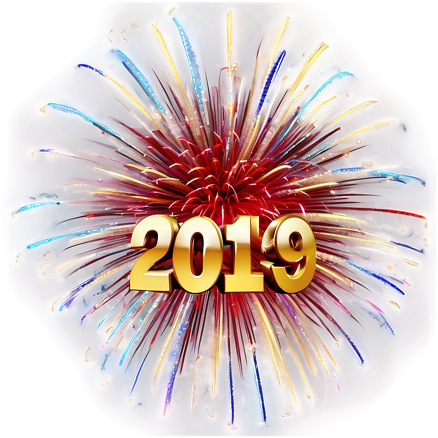 Happy New Year Fireworks Png Hyd PNG Image