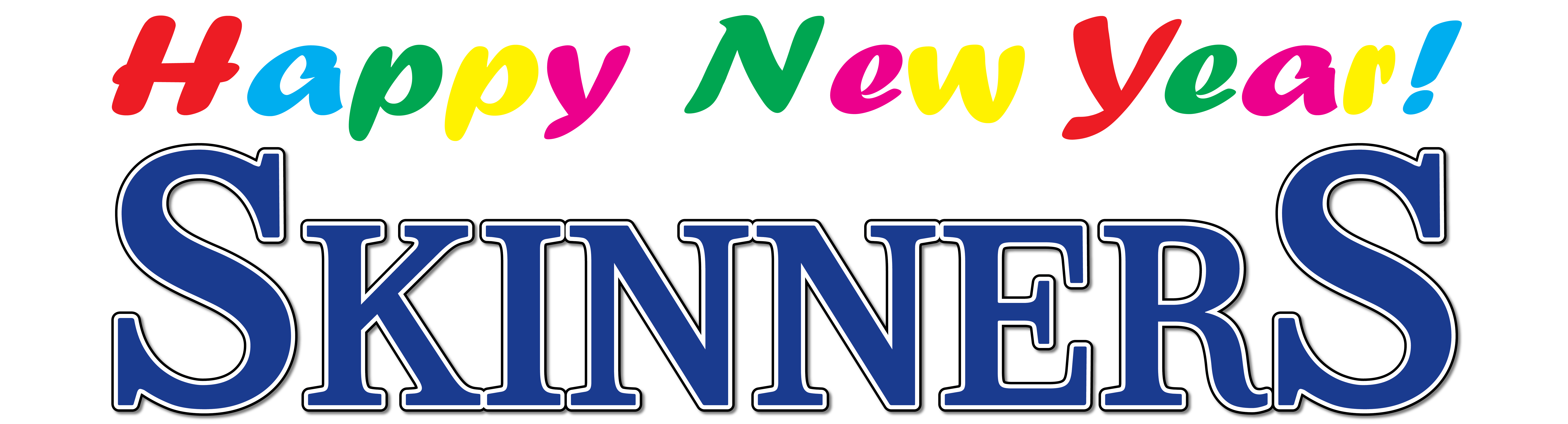 Happy New Year Skinners Banner PNG Image