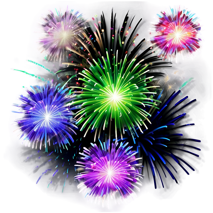 Happy New Year Vibrant Firework Display Png 94 PNG Image