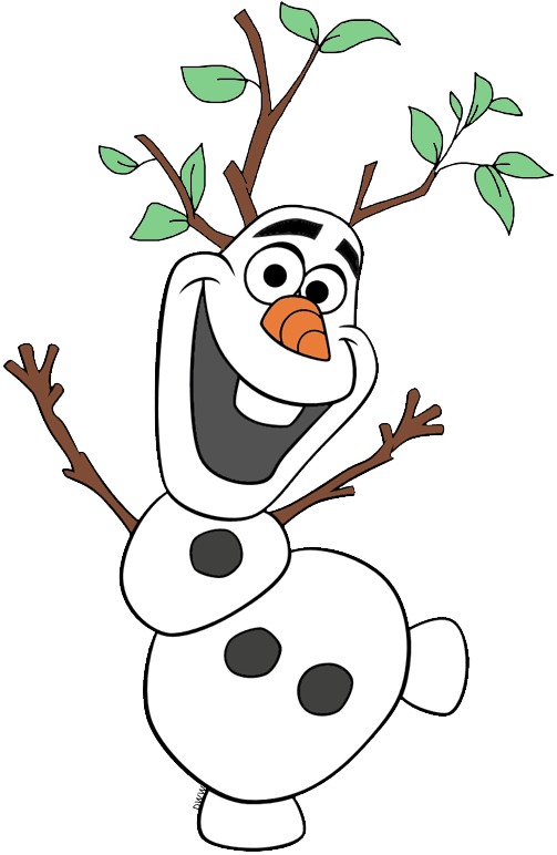 Happy Olaf Frozen Character PNG Image