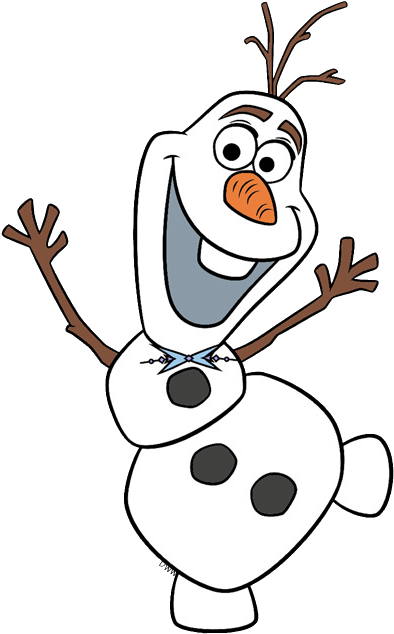 Happy Olaf Frozen Character PNG Image