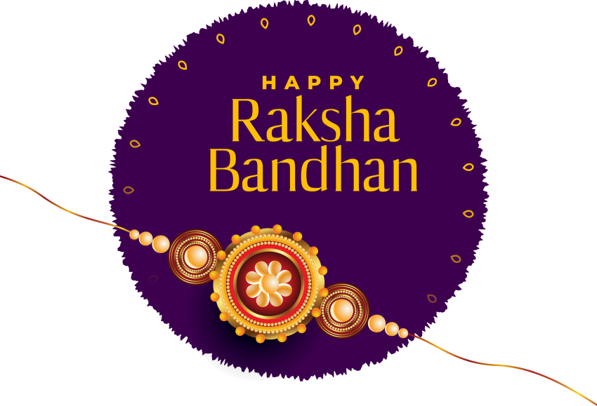 Happy Raksha Bandhan Greeting PNG Image