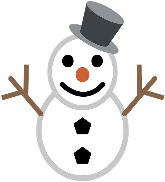 Happy Snowman Clipart PNG Image