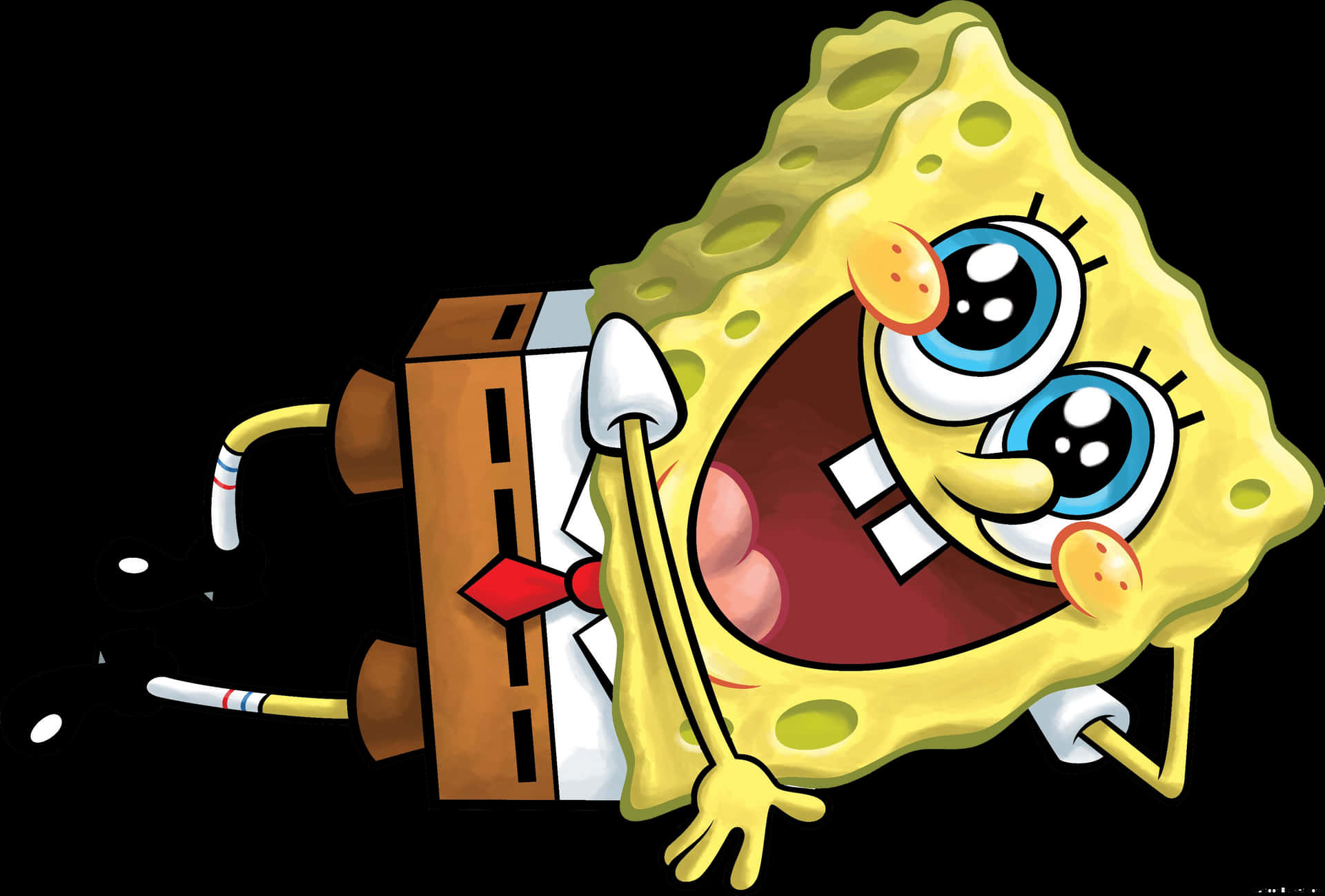 Happy Sponge Bob Square Pants PNG Image