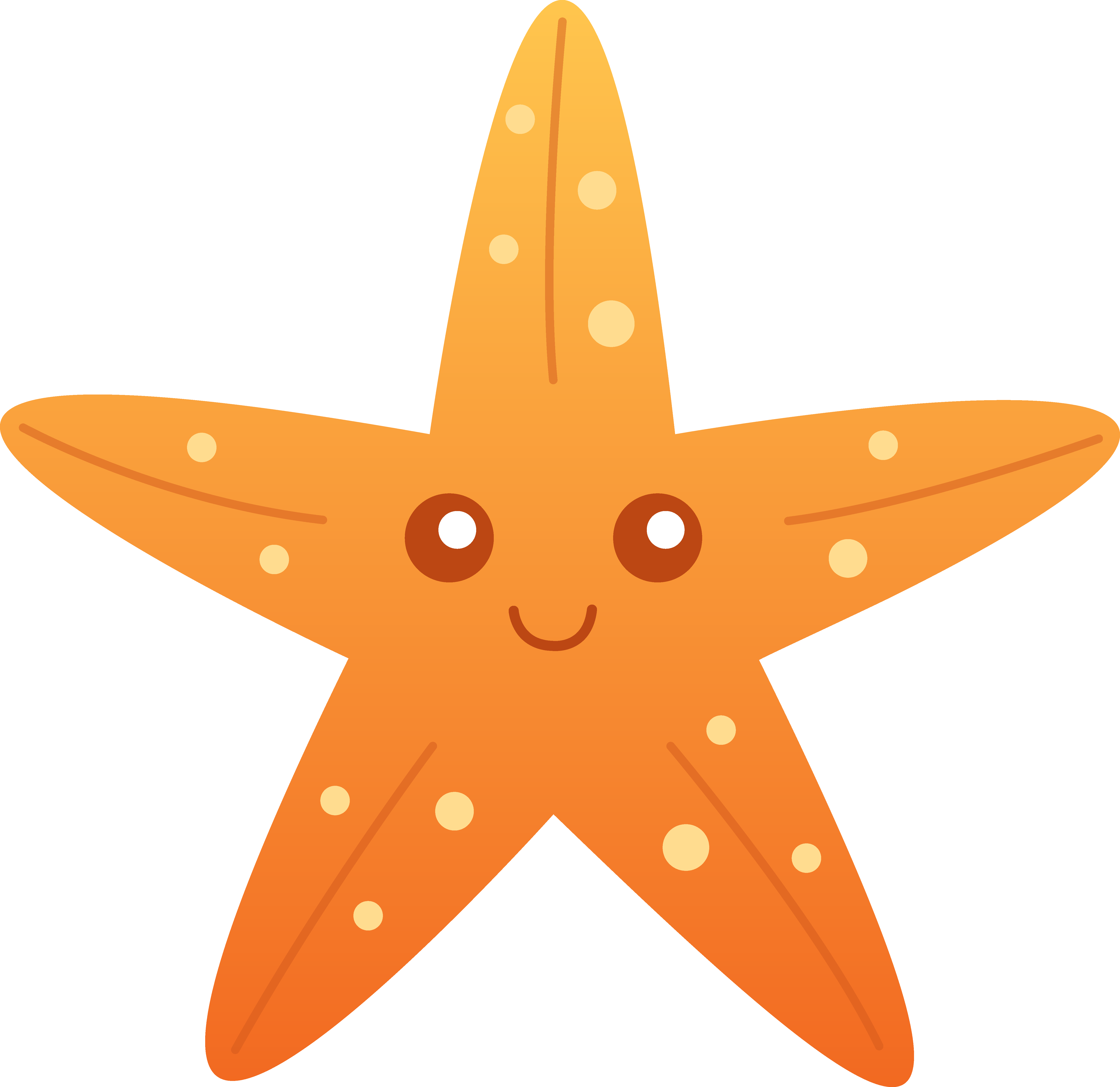 Happy_ Starfish_ Clipart PNG Image