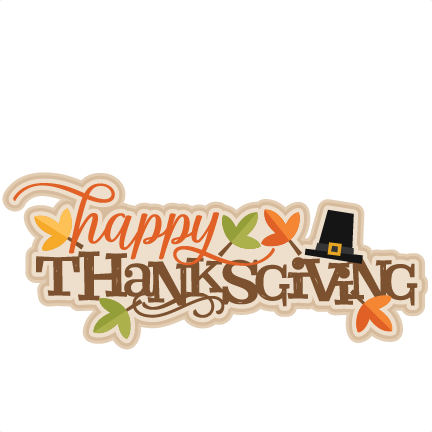 Happy Thanksgiving Stylized Text Graphic PNG Image