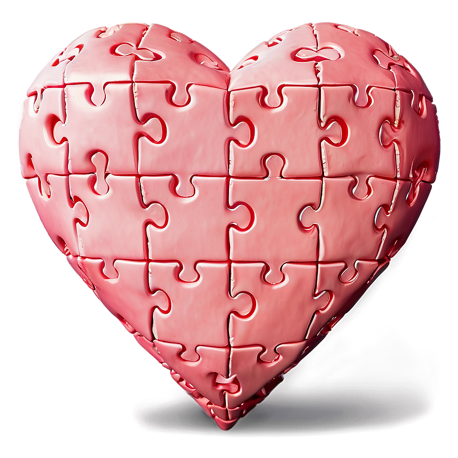 Happy Valentine's Day Heart Puzzle Png 72 PNG Image