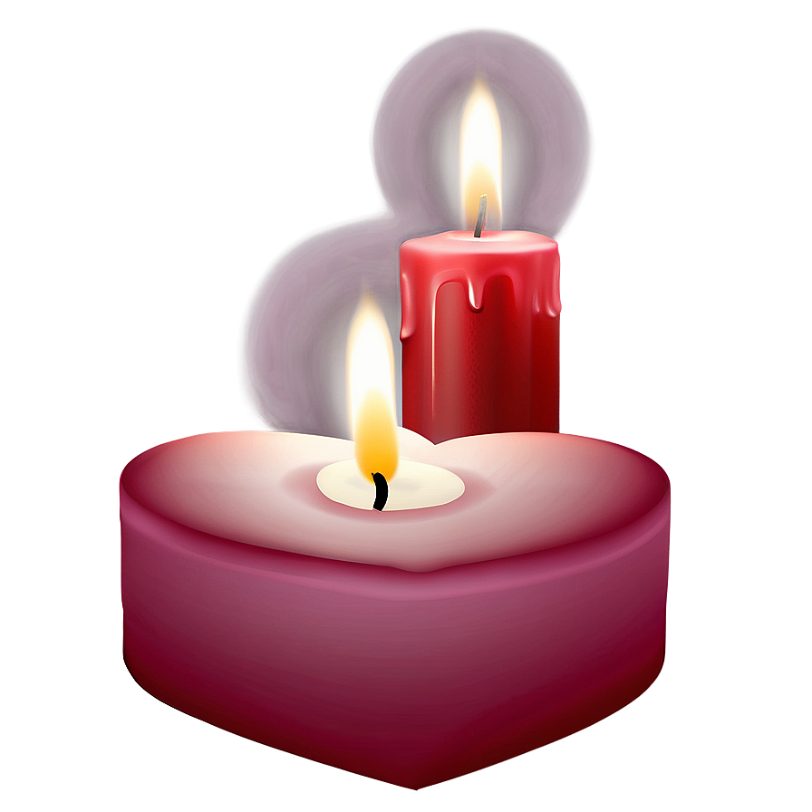 Happy Valentines Day Candle Png Pqa99 PNG Image