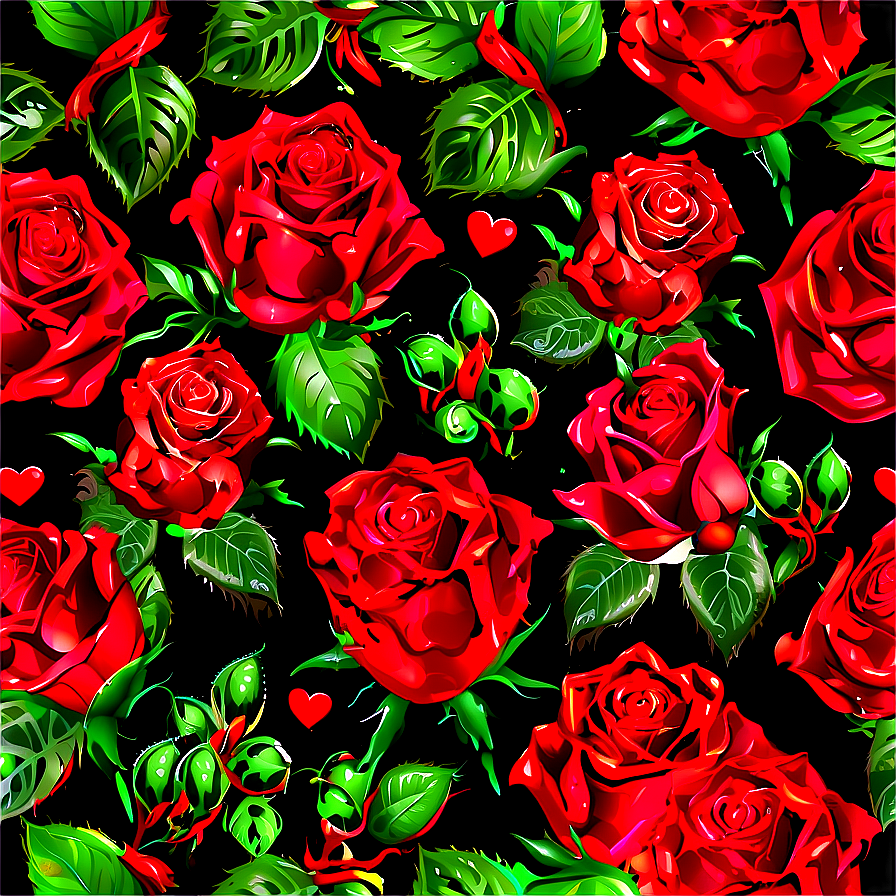 Happy Valentines Day Roses Png Yyl PNG Image