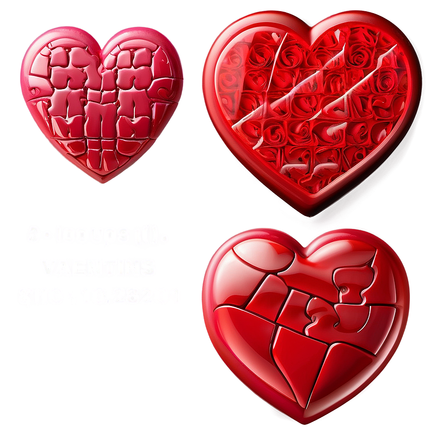 Happy Valentines Heart Puzzle Png 23 PNG Image