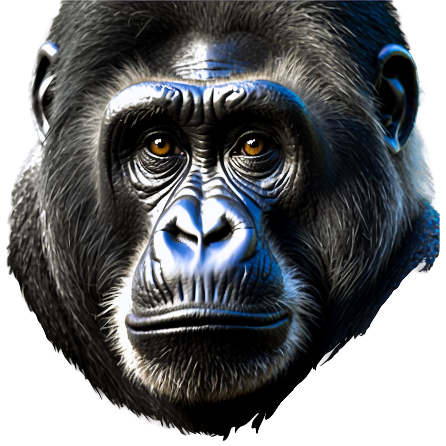 Harambe The Gorilla Portrait Png 06262024 PNG Image