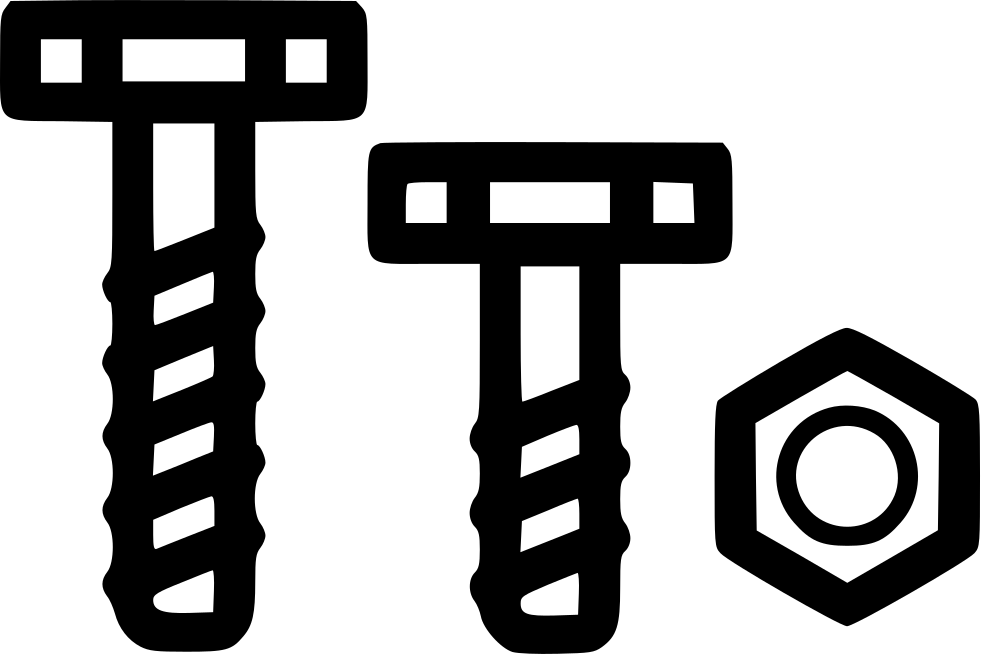 Hardware Icons Boltsand Nut PNG Image