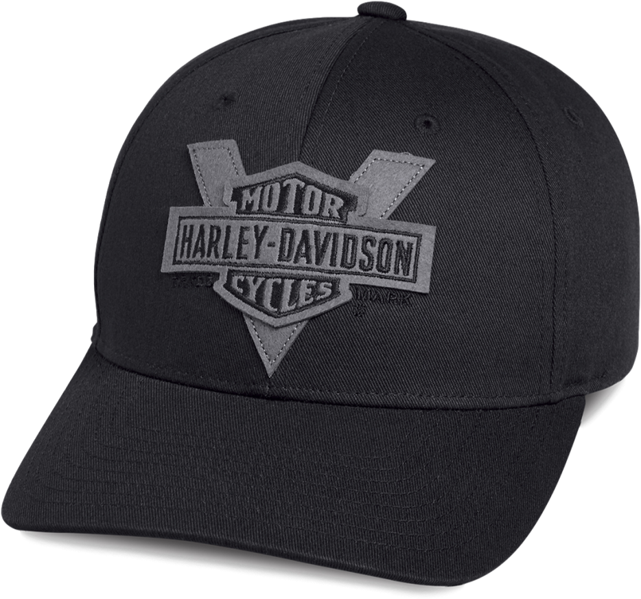 Harley Davidson Logo Black Cap PNG Image