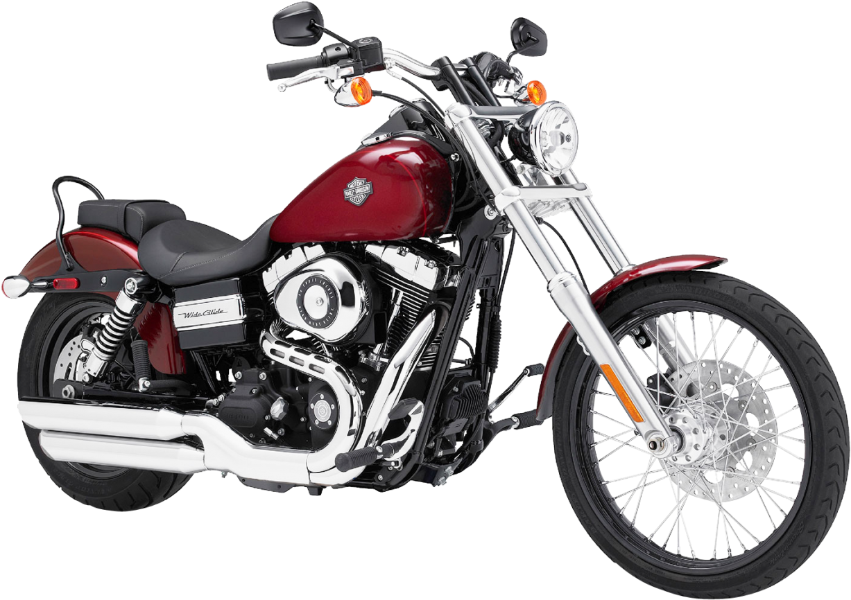 Harley Davidson Red Motorcycle PNG Image