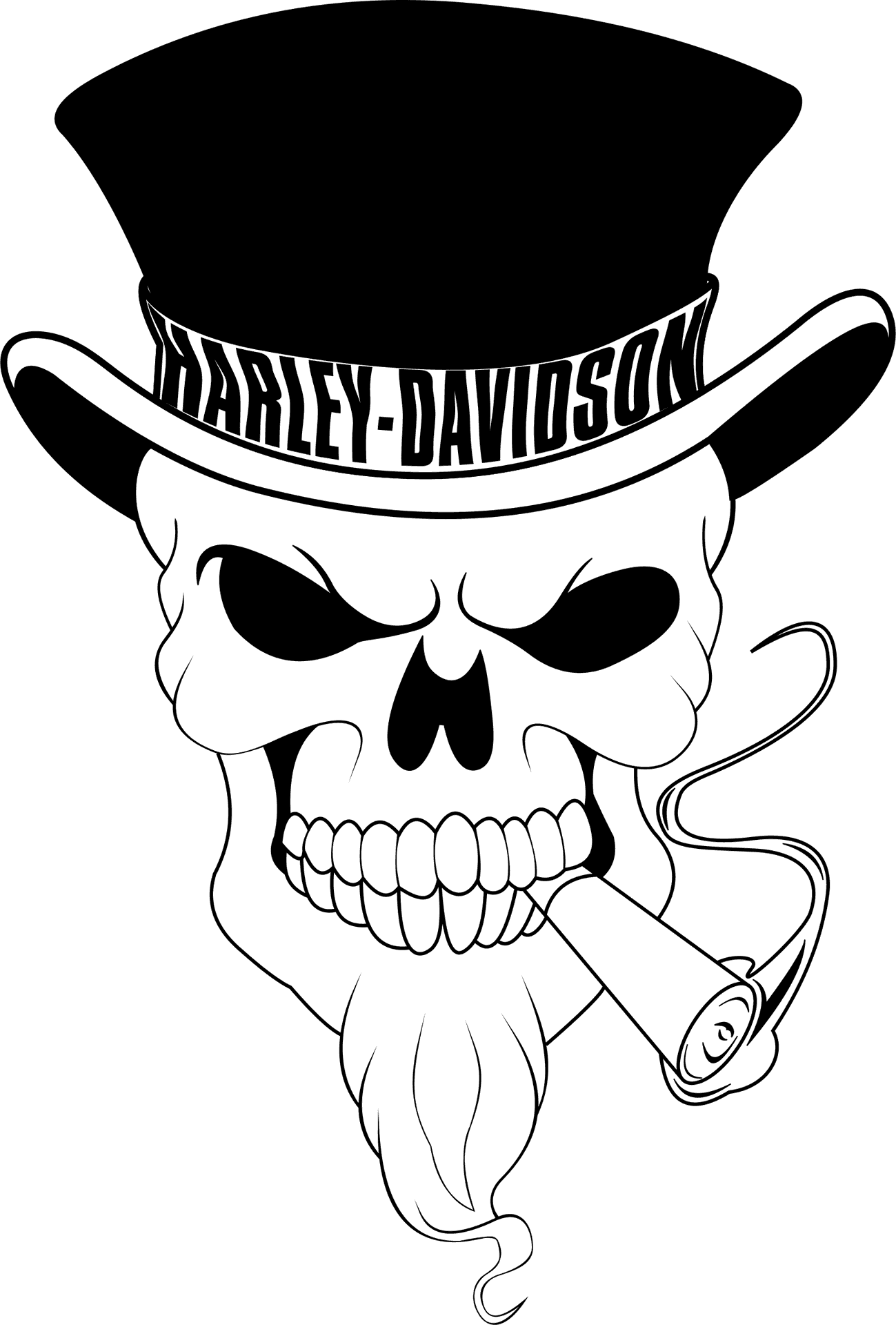 Harley Davidson Skull Logo PNG Image