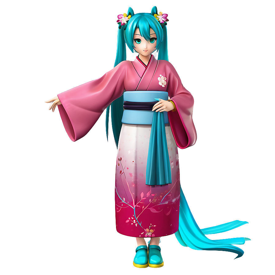 Hatsune Miku In Kimono Png 97 PNG Image