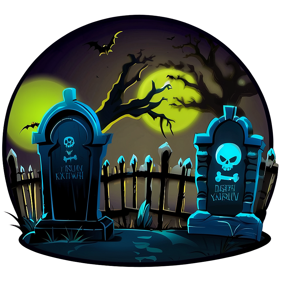 Haunted Graveyard Halloween Cartoon Png 82 PNG Image