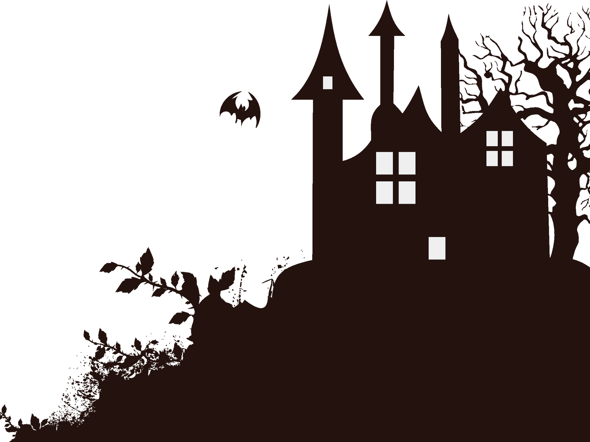 Haunted_ House_ Silhouette PNG Image