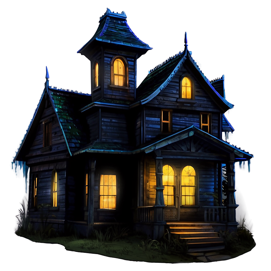 Haunted House Silhouette Png 06202024 PNG Image