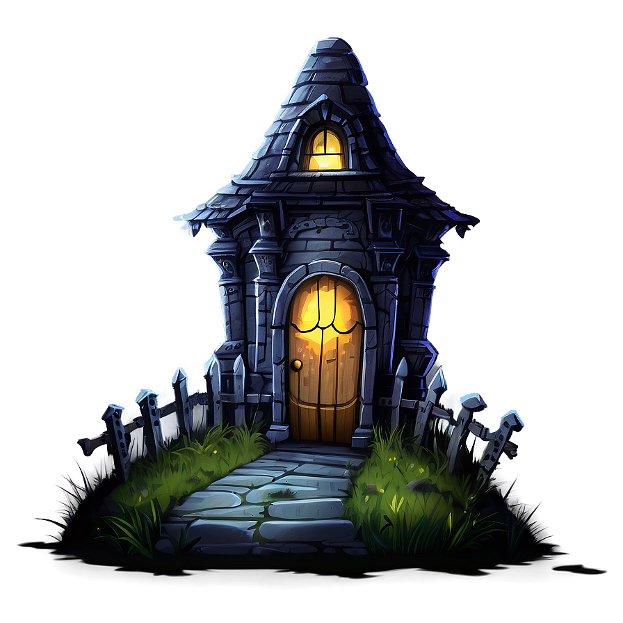 Haunted House With Tombstones Png 05242024 PNG Image