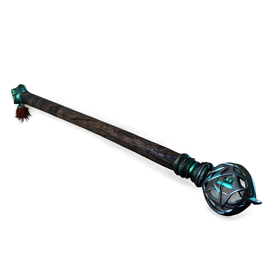 Haunting Dark Magic Staff Png 24 PNG Image