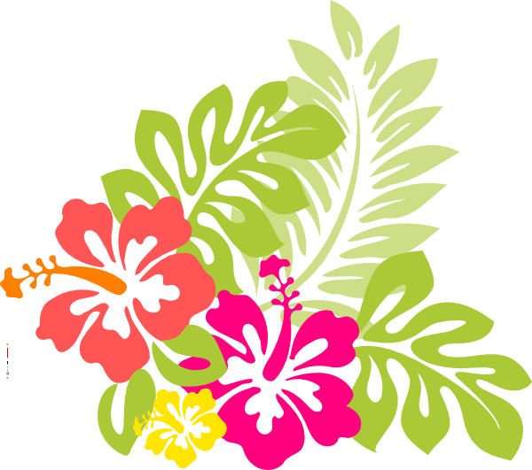 Hawaiian_ Floral_ Arrangement_ Vector PNG Image