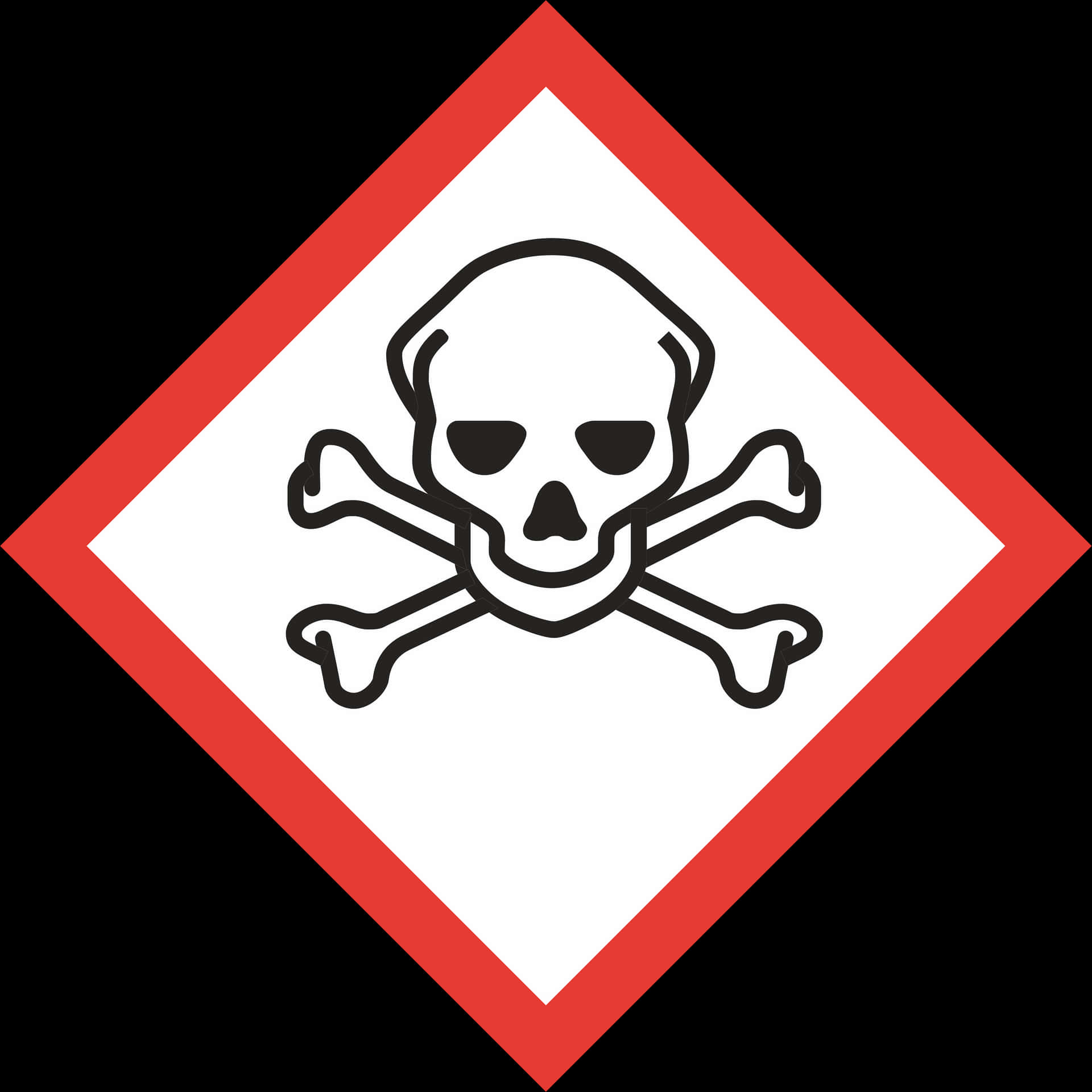 Hazard Skulland Crossbones Sign PNG Image