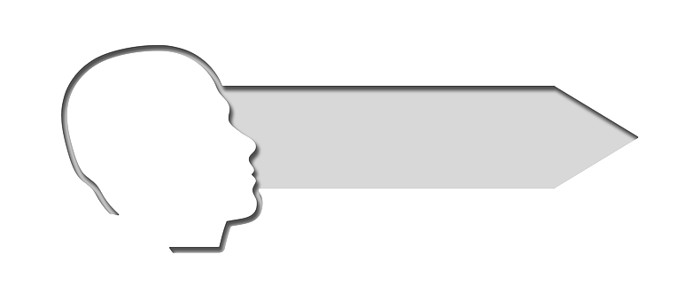 Head Profile Arrow Silhouette PNG Image