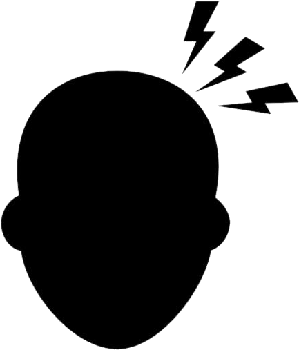 Headache Silhouette Graphic PNG Image