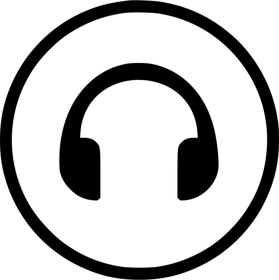 Headphones Icon Simple Design PNG Image