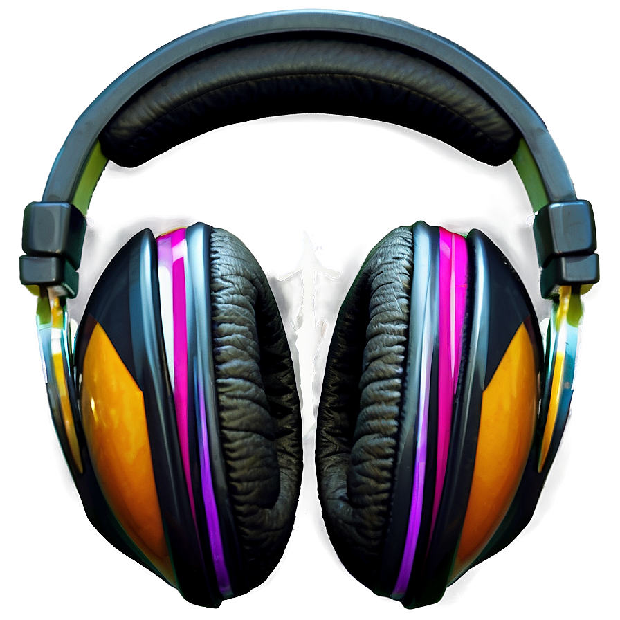 Headphones With Stripes Design Png Tes PNG Image