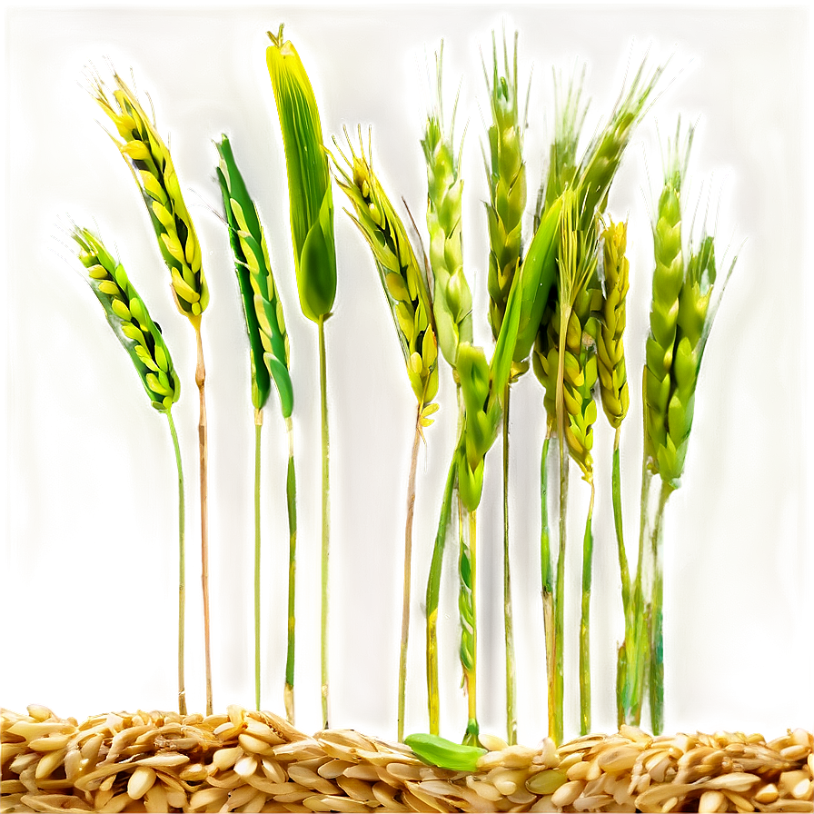 Healthy Green Wheat Field Png Vxa PNG Image