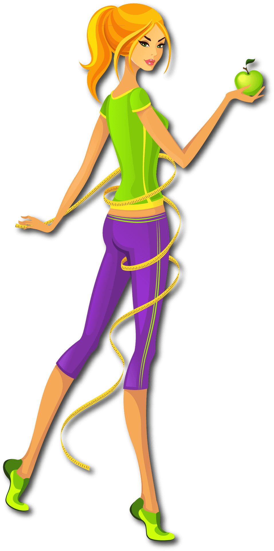 Healthy Lifestyle Animated Character PNG Image