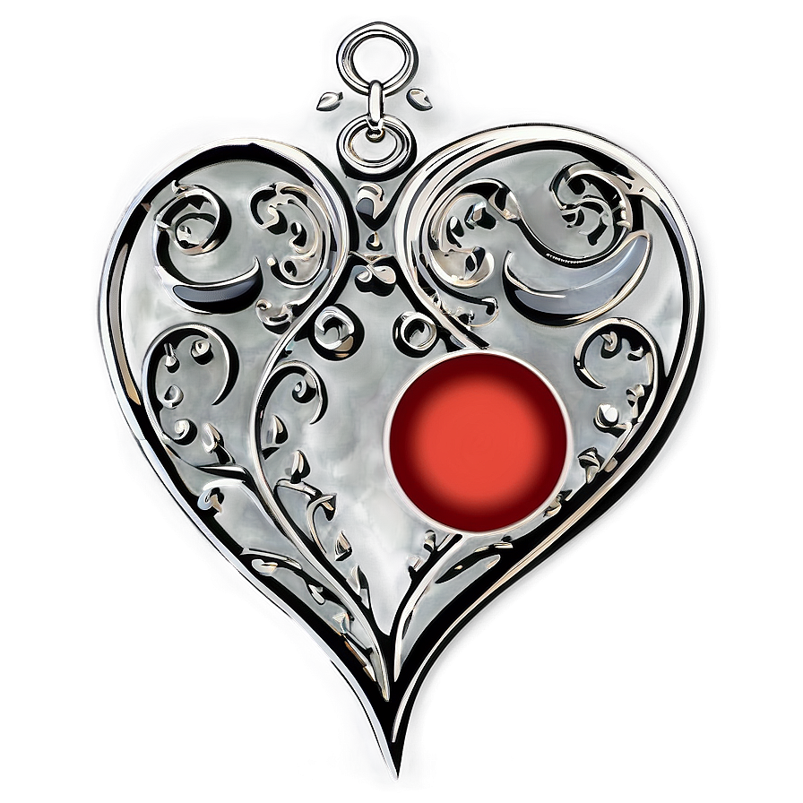 Heart And Scrollwork Png B PNG Image