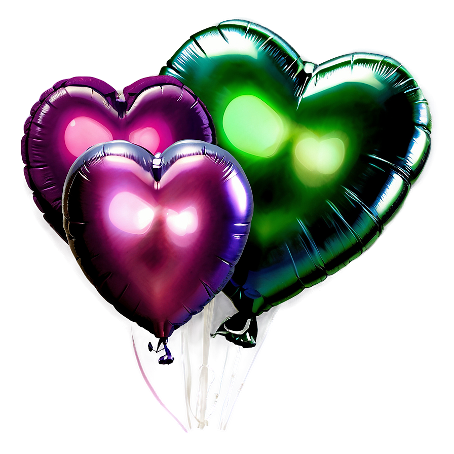 Heart Balloon Bouquet Png 3 PNG Image