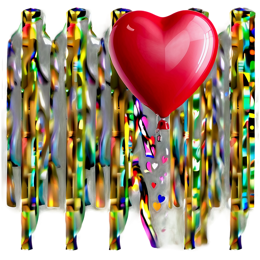 Heart Balloon For Valentine Png Bwm PNG Image