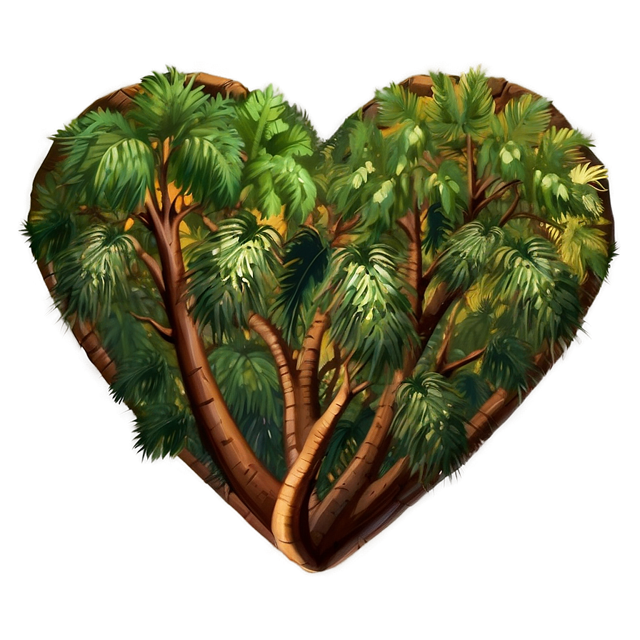 Heart Clipart In Nature Theme Png Opc PNG Image