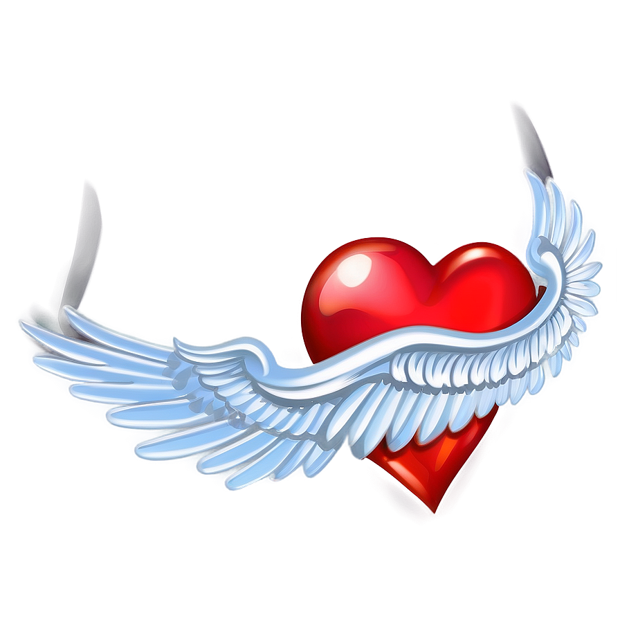 Heart Clipart With Wings Png 05252024 PNG Image