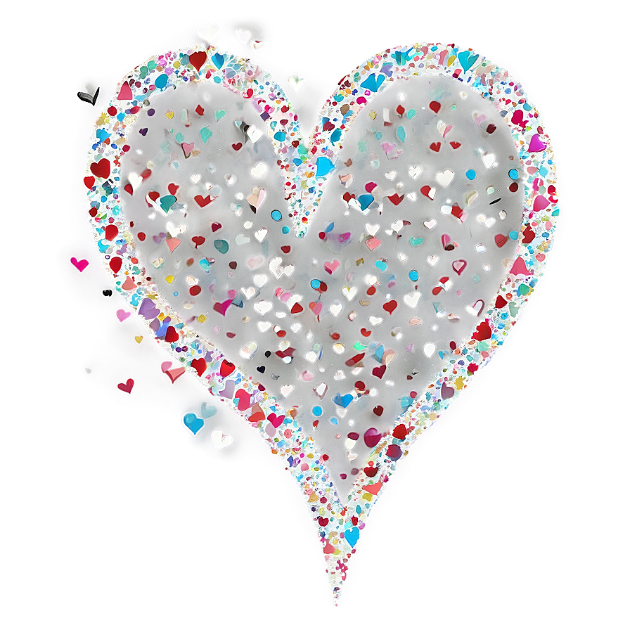 Heart Confetti Overlay Png 60 PNG Image