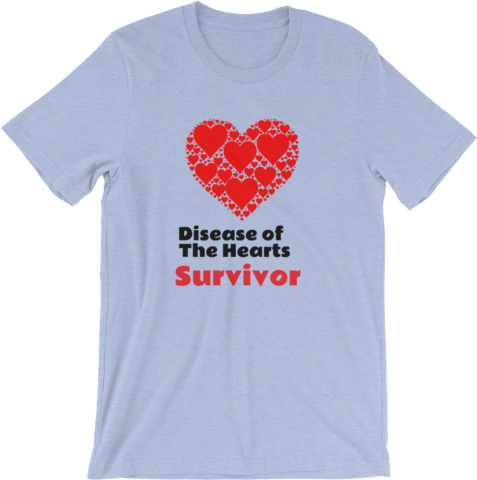 Heart Disease Survivor T Shirt Design PNG Image