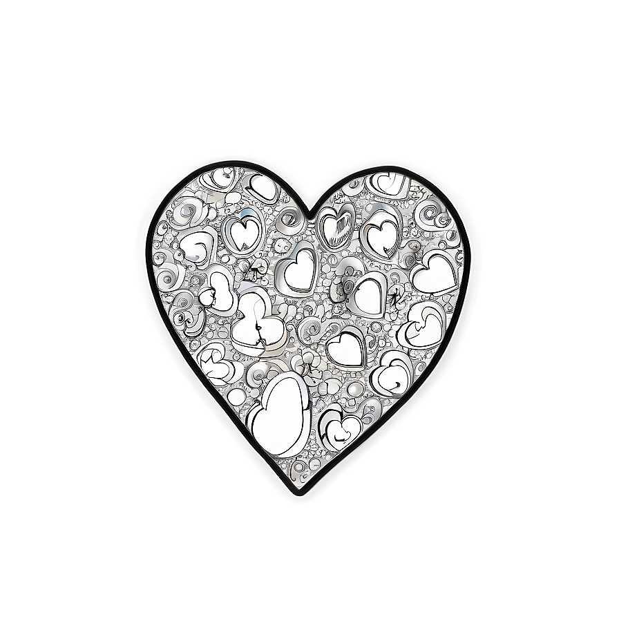 Heart Doodle For Crafts Png Xkt PNG Image