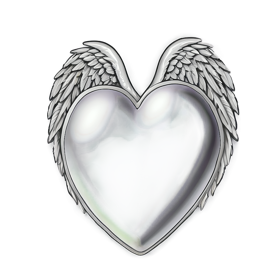 Heart Doodle With Wings Png Fwo14 PNG Image