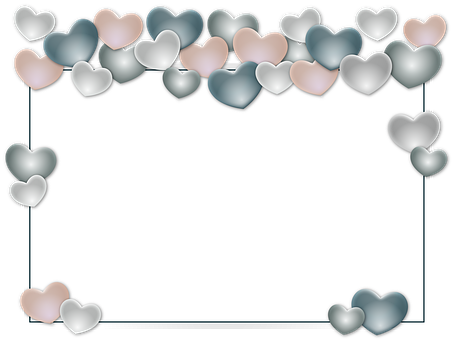 Heart Embellished Frame PNG Image